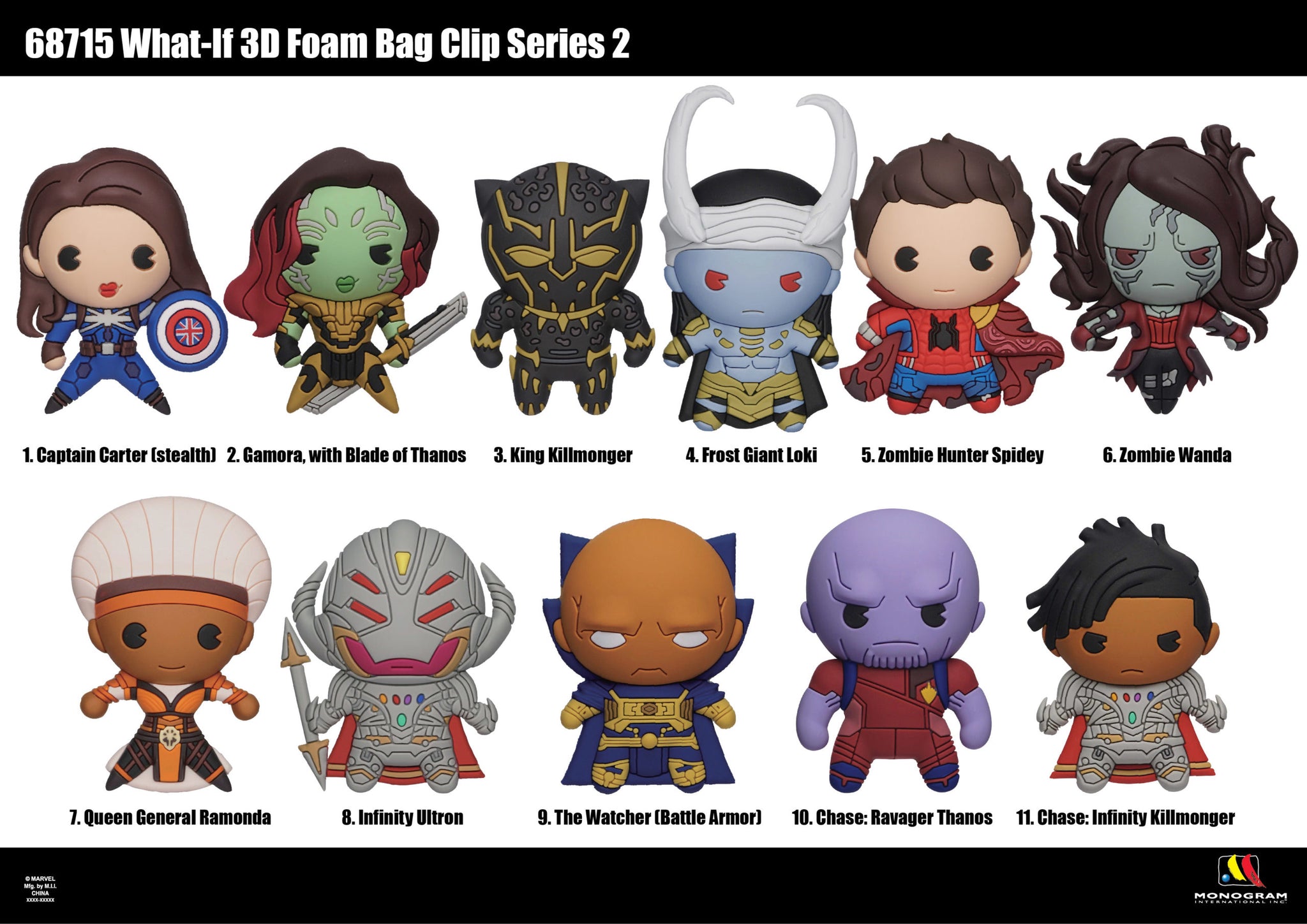 Funko Pop! Marvel What If? Set of 6 - Captain Carter Stealth Suit, Infinity  Killmonger, Gamora with Blade of Thanos, Queen General Ramonda, Inifinity