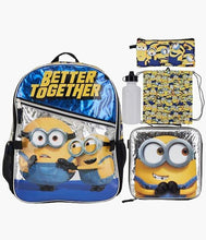 Load image into Gallery viewer, 16&quot; 5pcs Minons Backpack Set
