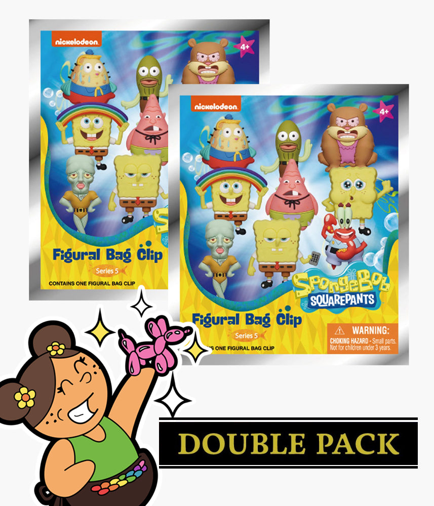 Spongebob Squarepants Figural Bag Clip Full Set Opening Blind Bag
